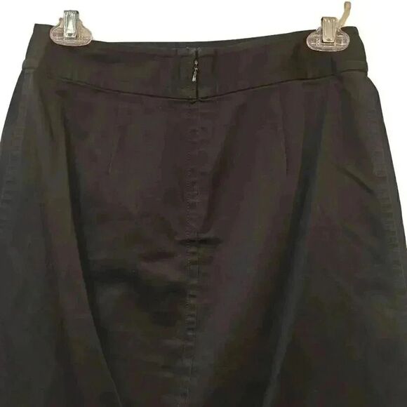 Banana Republic Women's Black Cotton/Spandex A-Line Skirt - Picture 6 of 10